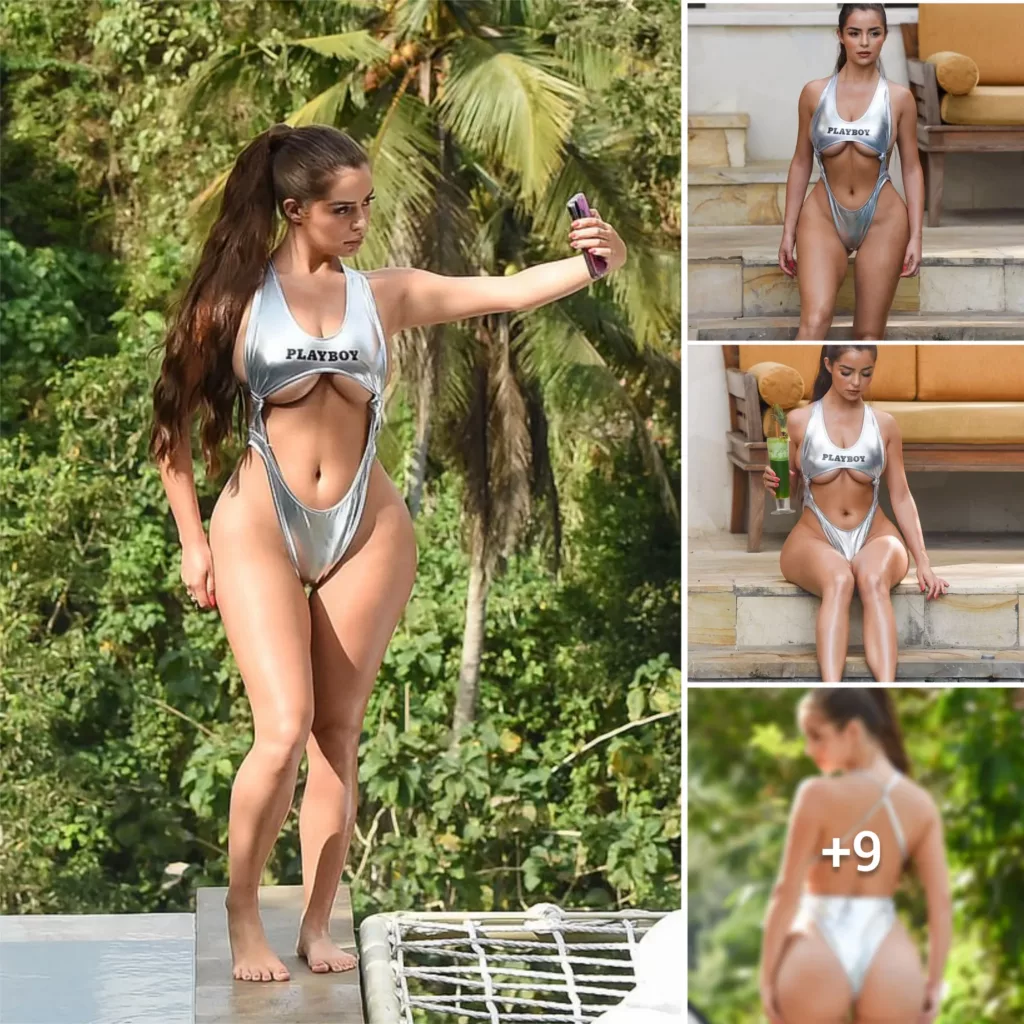 “Demi Rose stuns in a sultry Playboy swimsuit with daring cut-outs in Bali photoshoot, flaunting her gorgeous curves”